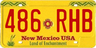 NM license plate 486RHB