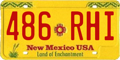 NM license plate 486RHI