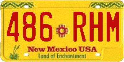 NM license plate 486RHM