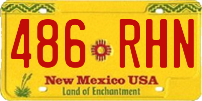 NM license plate 486RHN