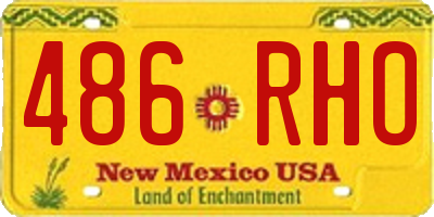 NM license plate 486RHO