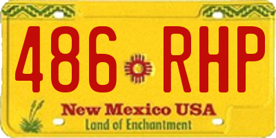NM license plate 486RHP