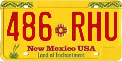 NM license plate 486RHU
