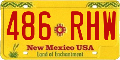 NM license plate 486RHW