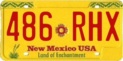 NM license plate 486RHX