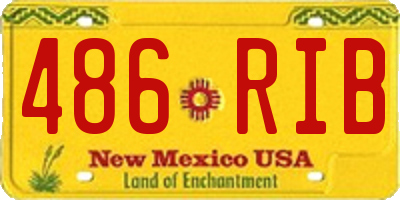 NM license plate 486RIB