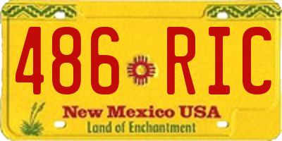 NM license plate 486RIC