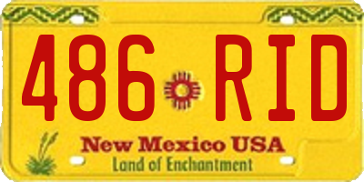 NM license plate 486RID