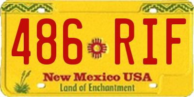 NM license plate 486RIF