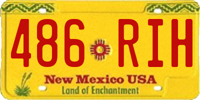 NM license plate 486RIH