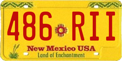 NM license plate 486RII