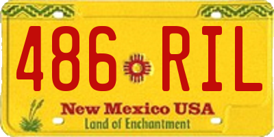 NM license plate 486RIL
