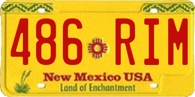 NM license plate 486RIM