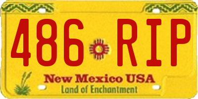 NM license plate 486RIP