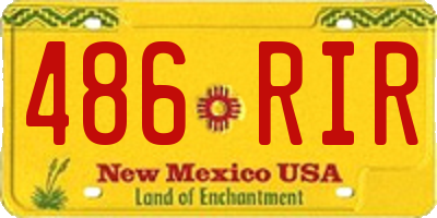 NM license plate 486RIR