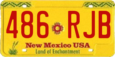 NM license plate 486RJB