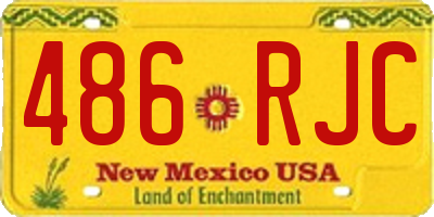 NM license plate 486RJC