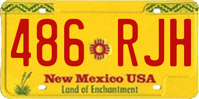 NM license plate 486RJH