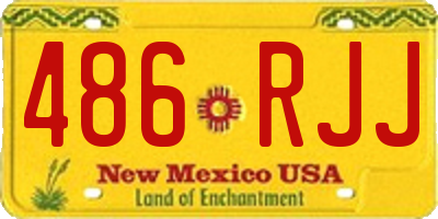 NM license plate 486RJJ