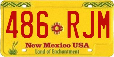 NM license plate 486RJM
