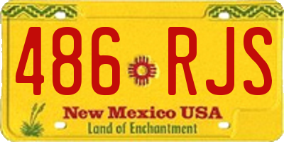 NM license plate 486RJS