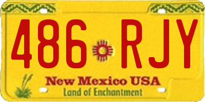 NM license plate 486RJY