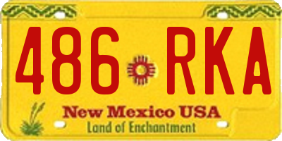 NM license plate 486RKA