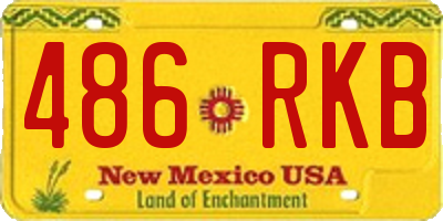 NM license plate 486RKB