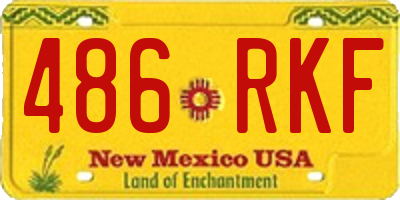 NM license plate 486RKF