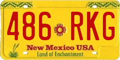 NM license plate 486RKG