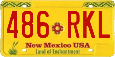 NM license plate 486RKL