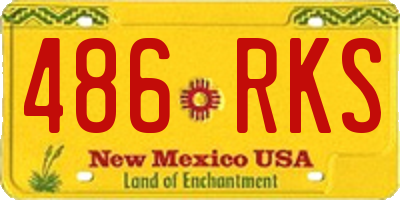NM license plate 486RKS