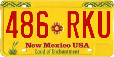 NM license plate 486RKU