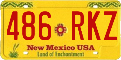 NM license plate 486RKZ
