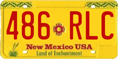 NM license plate 486RLC