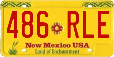 NM license plate 486RLE