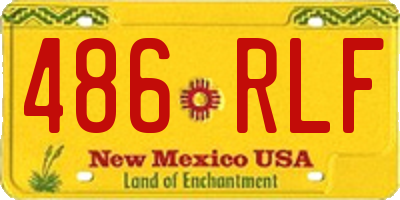 NM license plate 486RLF