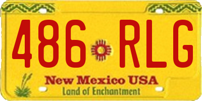 NM license plate 486RLG