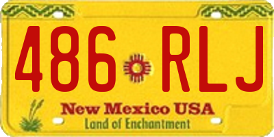 NM license plate 486RLJ