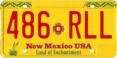 NM license plate 486RLL