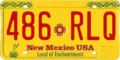 NM license plate 486RLQ