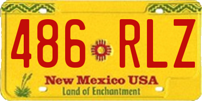 NM license plate 486RLZ