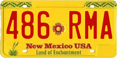 NM license plate 486RMA