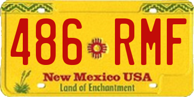 NM license plate 486RMF