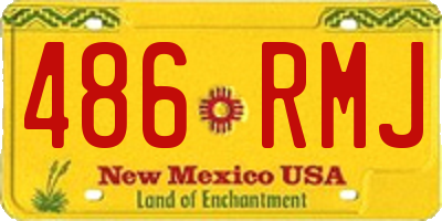 NM license plate 486RMJ