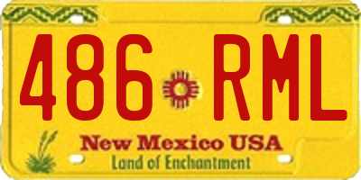 NM license plate 486RML