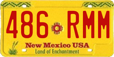 NM license plate 486RMM