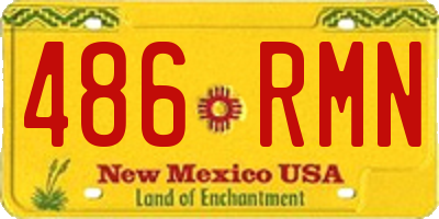 NM license plate 486RMN