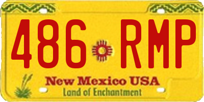 NM license plate 486RMP