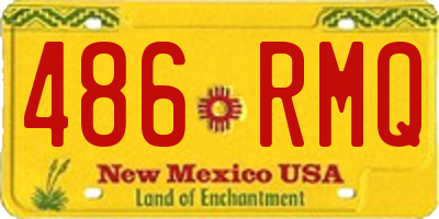 NM license plate 486RMQ